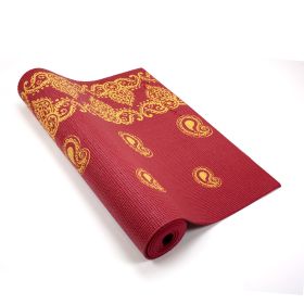 Extra Thick Yoga & Pilates Mats - Prints - Incense - Rich Red