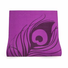 Extra Thick Yoga & Pilates Mats - Prints - Peacock Feather - Purple