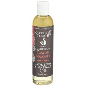 Tuscan Bouquet Bath, Body & Massage Oil – Rest & Relax Ayurvedic Blend with Chamomile, White Rose, Bergamot & Kava Kava – Holistic Skincare & Aromathe