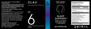 N°6 Natural Sleep Support with Melatonin 1 mg & L Tryptophan   Passionflower Valerian Root & More Enhanced Sleep Supplement 60 Capsules for Restful Ni