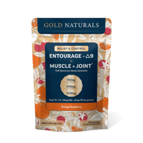 5 mg Entourage Δ9 Muscle + Joint Hemp Gummies – Utah Compliant, Full-Spectrum Relief & Recovery (Flavor: Orange Raspberry, size: 30 PACK)